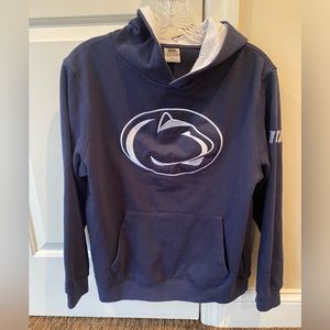 Penn State boys large stadium athletics hooded sweatshirt.